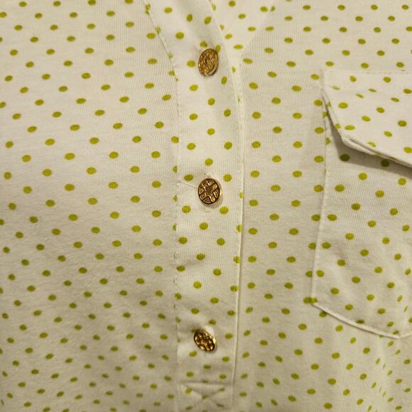 Emily Daniels Petite Medium Short Sleeve One Pocket Dot Blouse - Picture 3 of 8